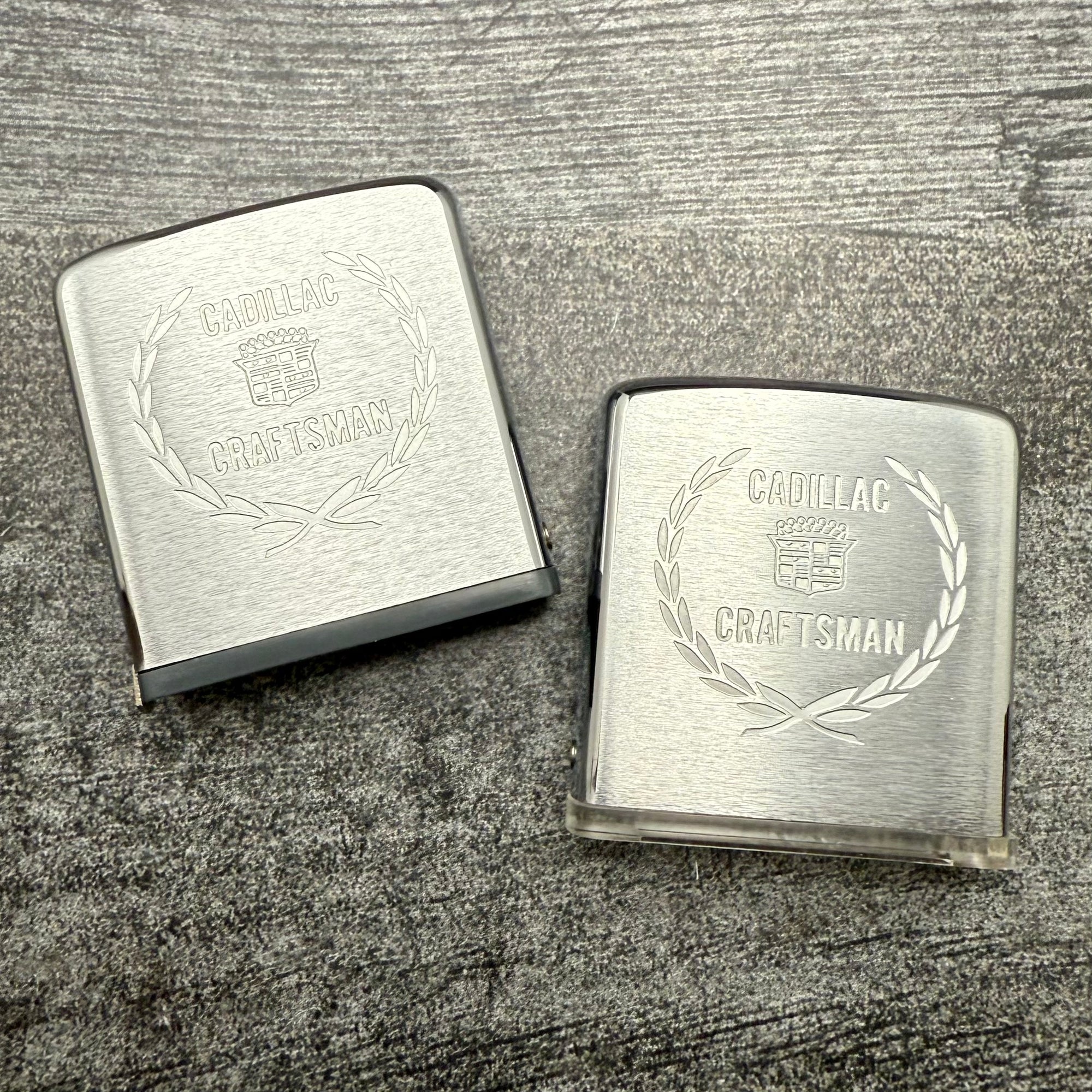 1979 Zippo Rule & Magnifier Set - Cadillac - Brushed Chrome