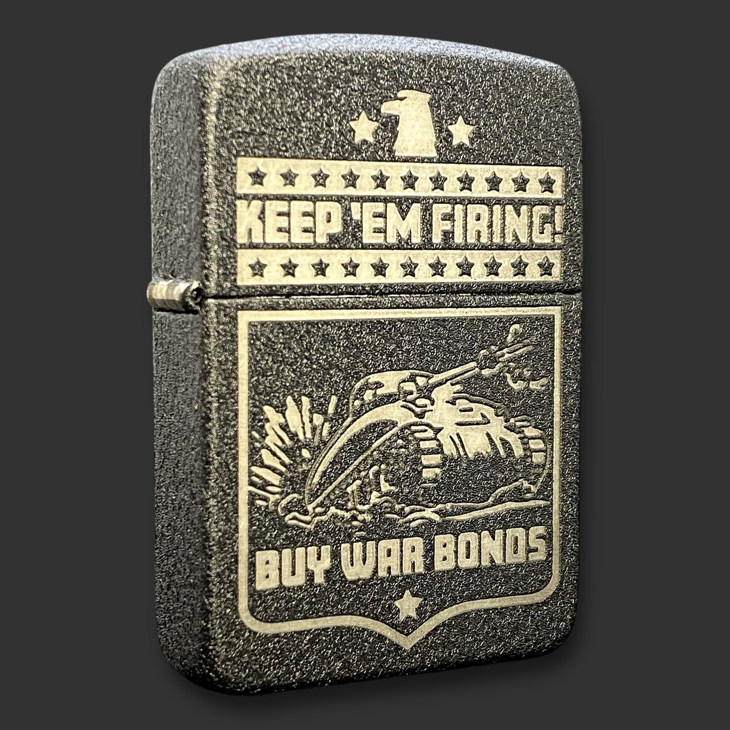 EXCLUSIVE - Riley's 66 Zippo Lighter - Keep 'Em Firing - Black Crackle®