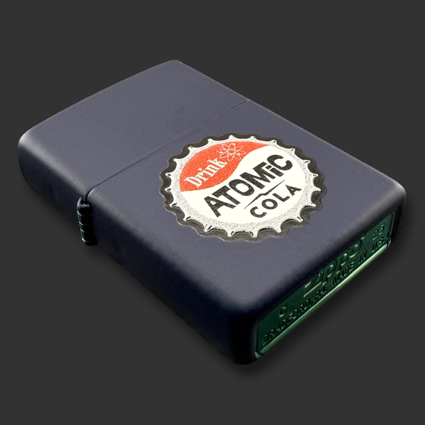 EXCLUSIVE - Riley's 66 Zippo Lighter - Atomic Cola - Navy Matte