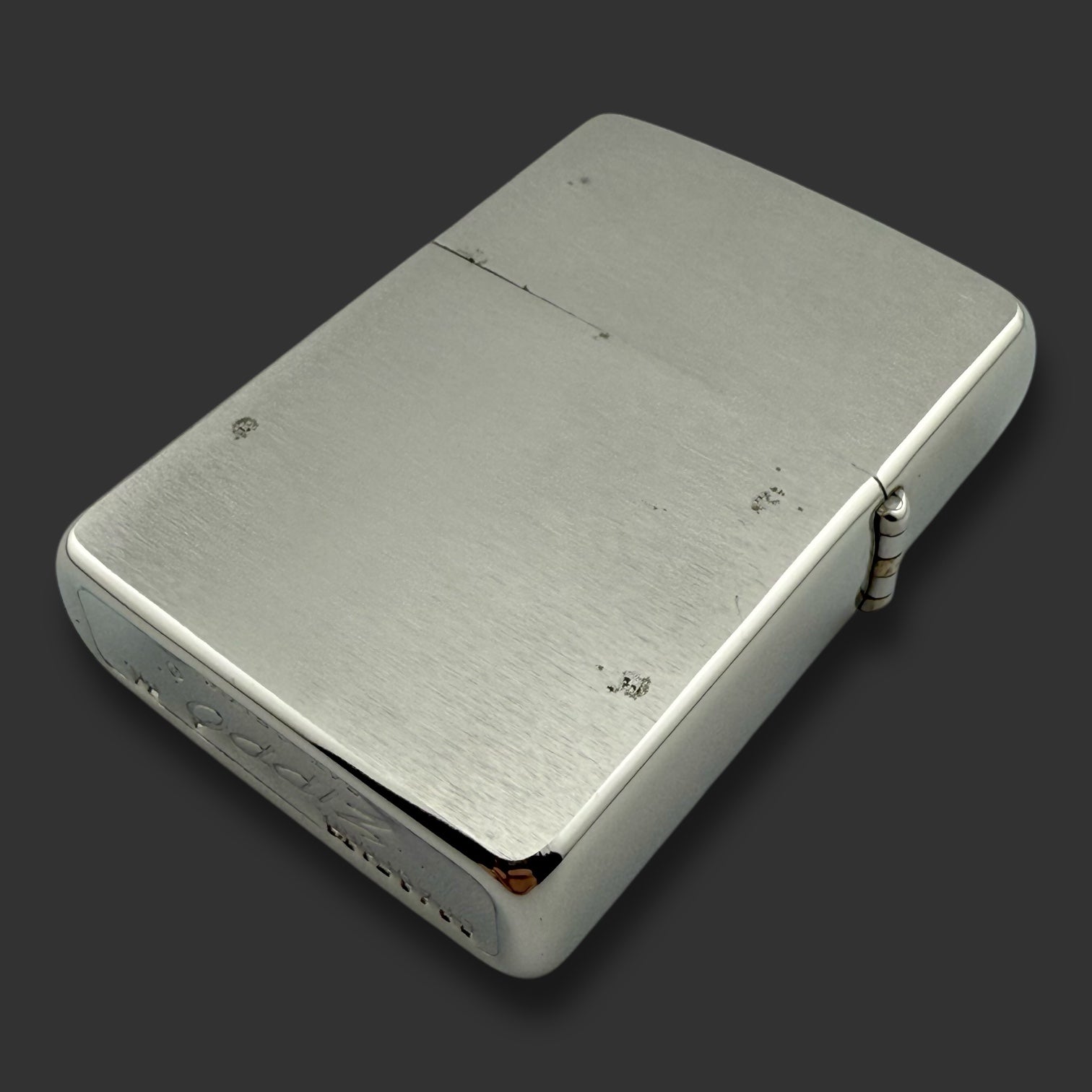 1962 Zippo Lighter - Griffin Tire Co - Dunlop - Brushed Chrome