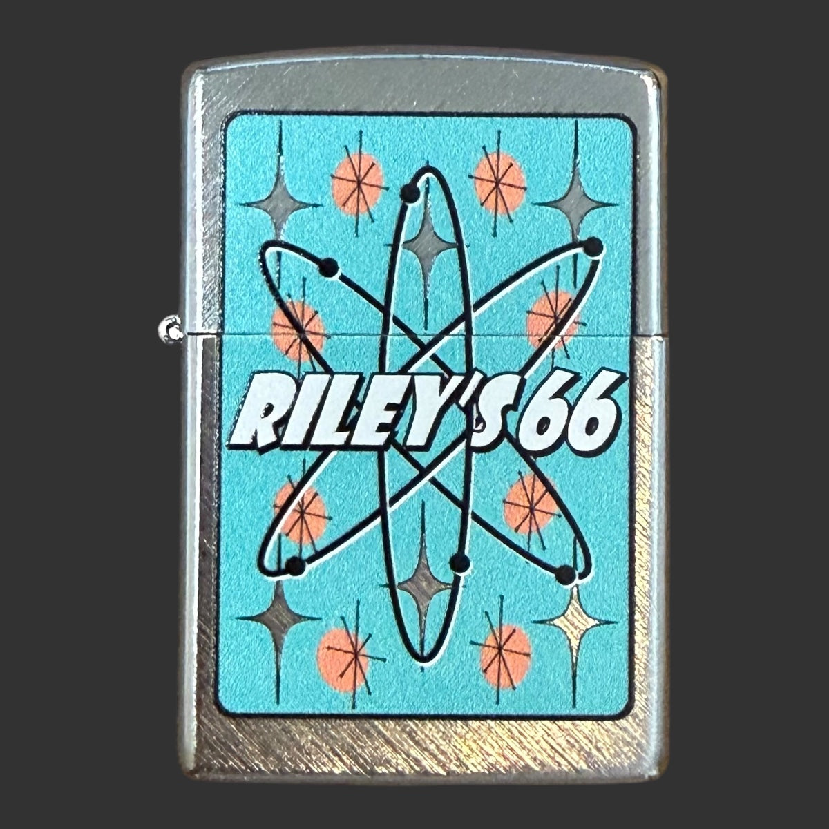 Original Riley's 66 Atomic Logo Zippo Lighter 1 of 10