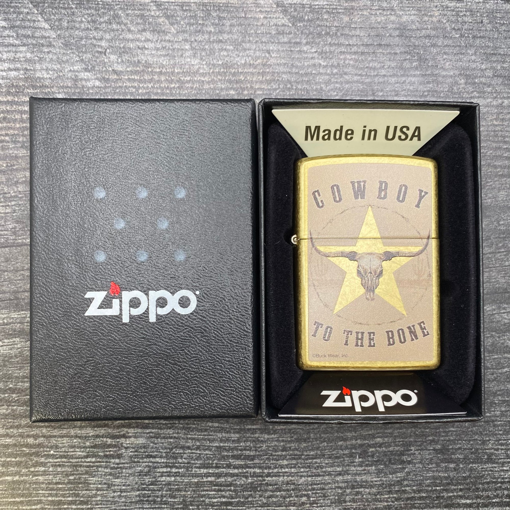 Zippo Lighter - Cowboy - Street Brass