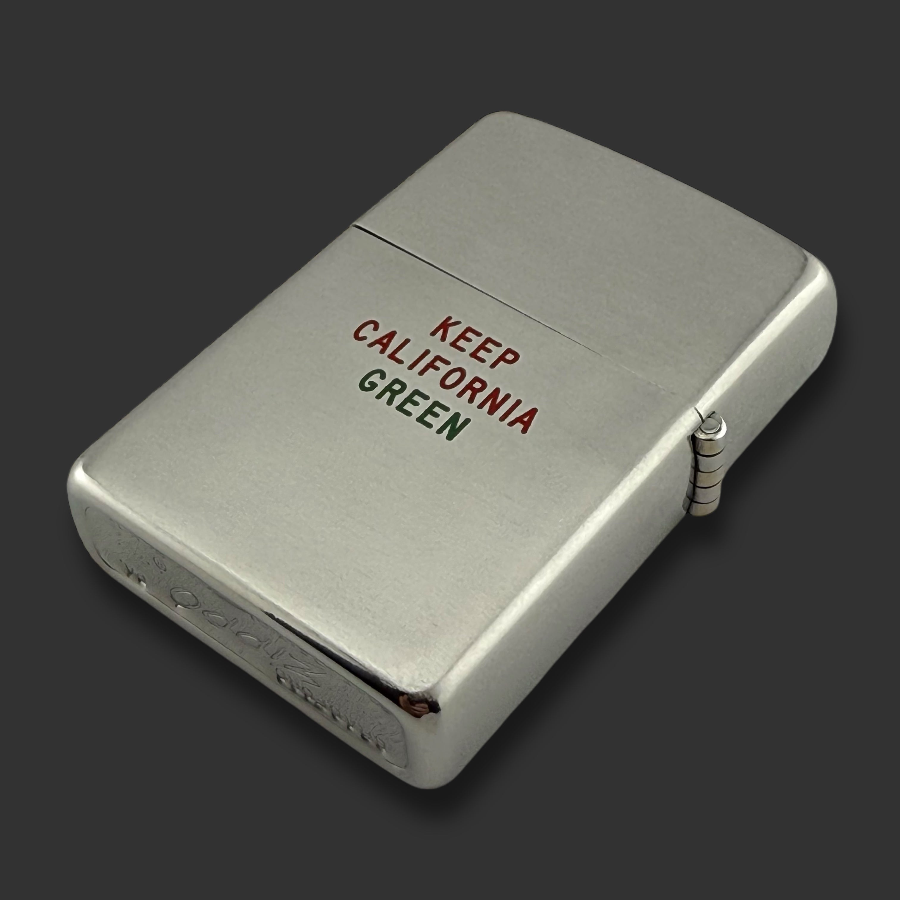 1955 Zippo Lighter - Roger Machinery Company - Etch & Paint - Brushed Chrome