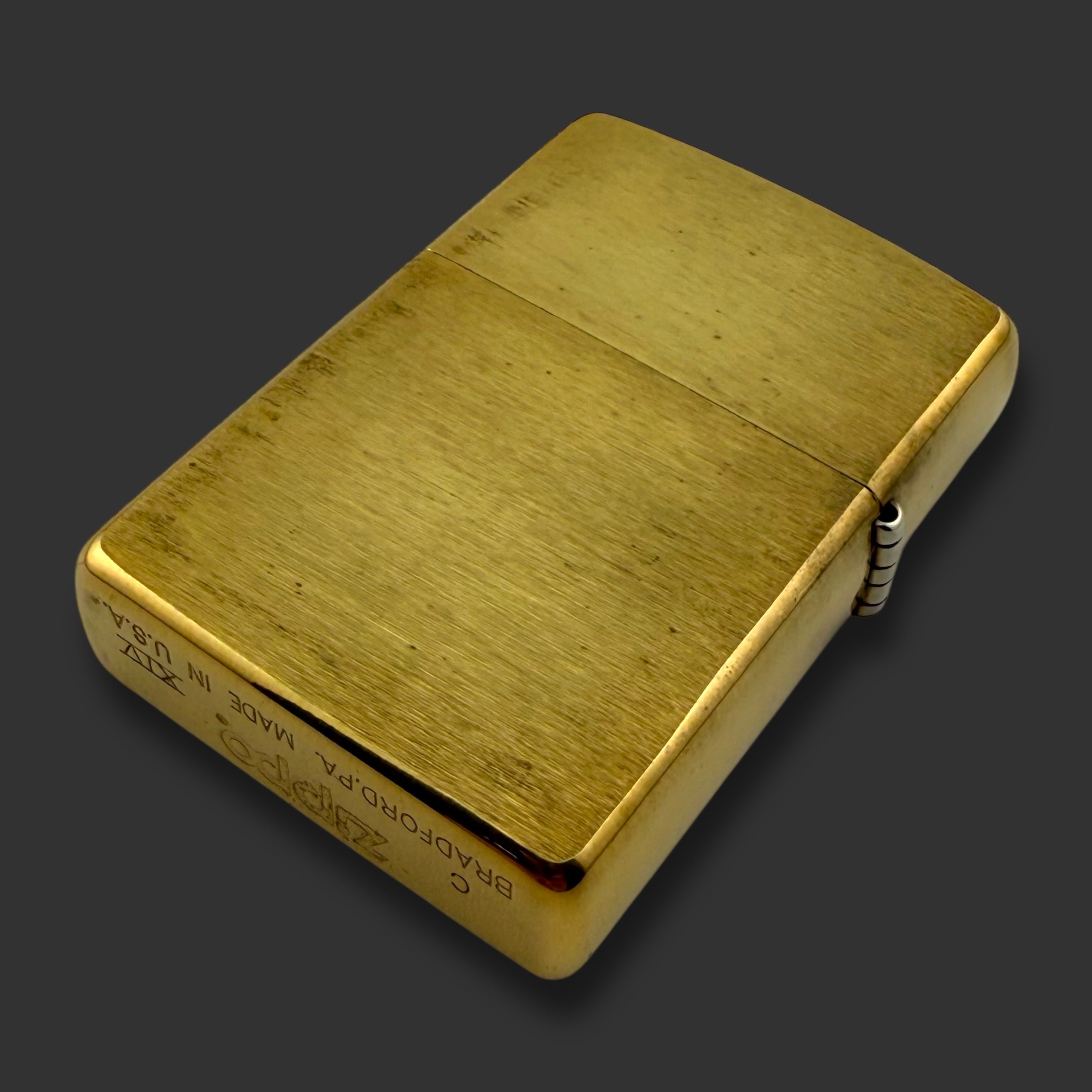1998 Zippo Lighter - There's Only One Jeep - Brushed Brass