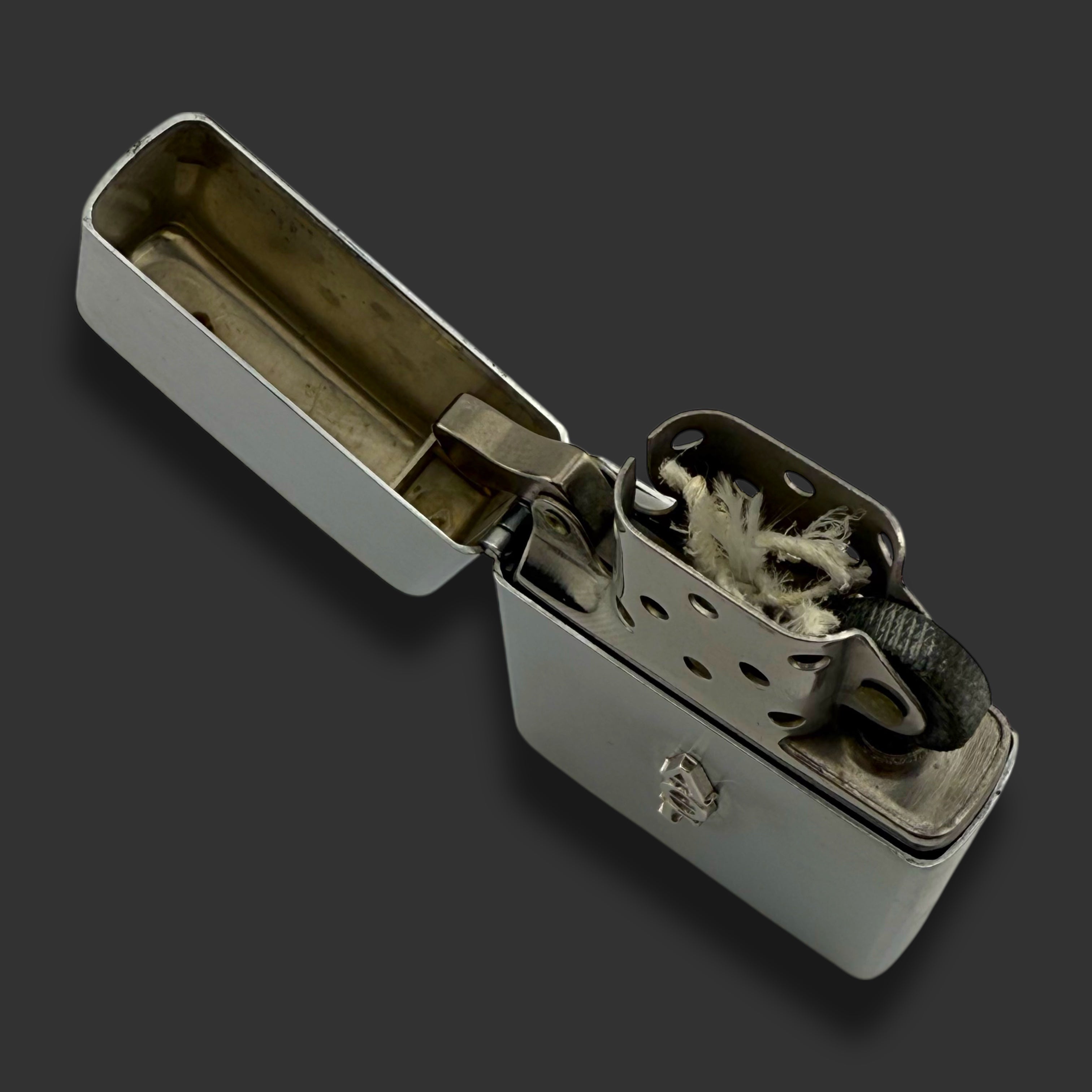 1969 Zippo Lighter - Alpha Omega Rho - Brushed Chrome