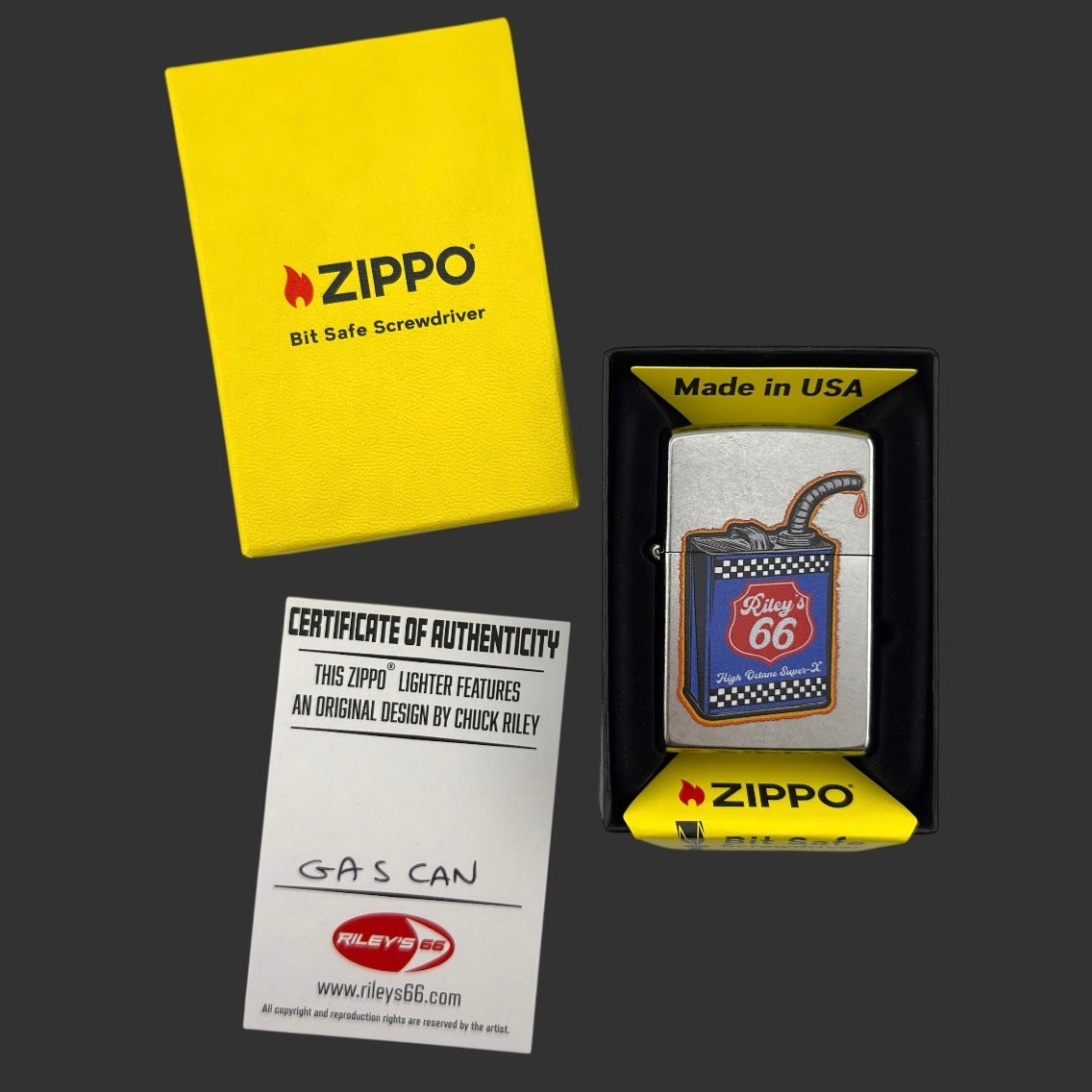 Original Riley's 66 Gas Can Bit Safe Screwdriver