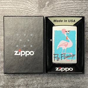EXCLUSIVE - Riley's 66 Zippo Lighter - Flo Flamingo - Herringbone Sweep