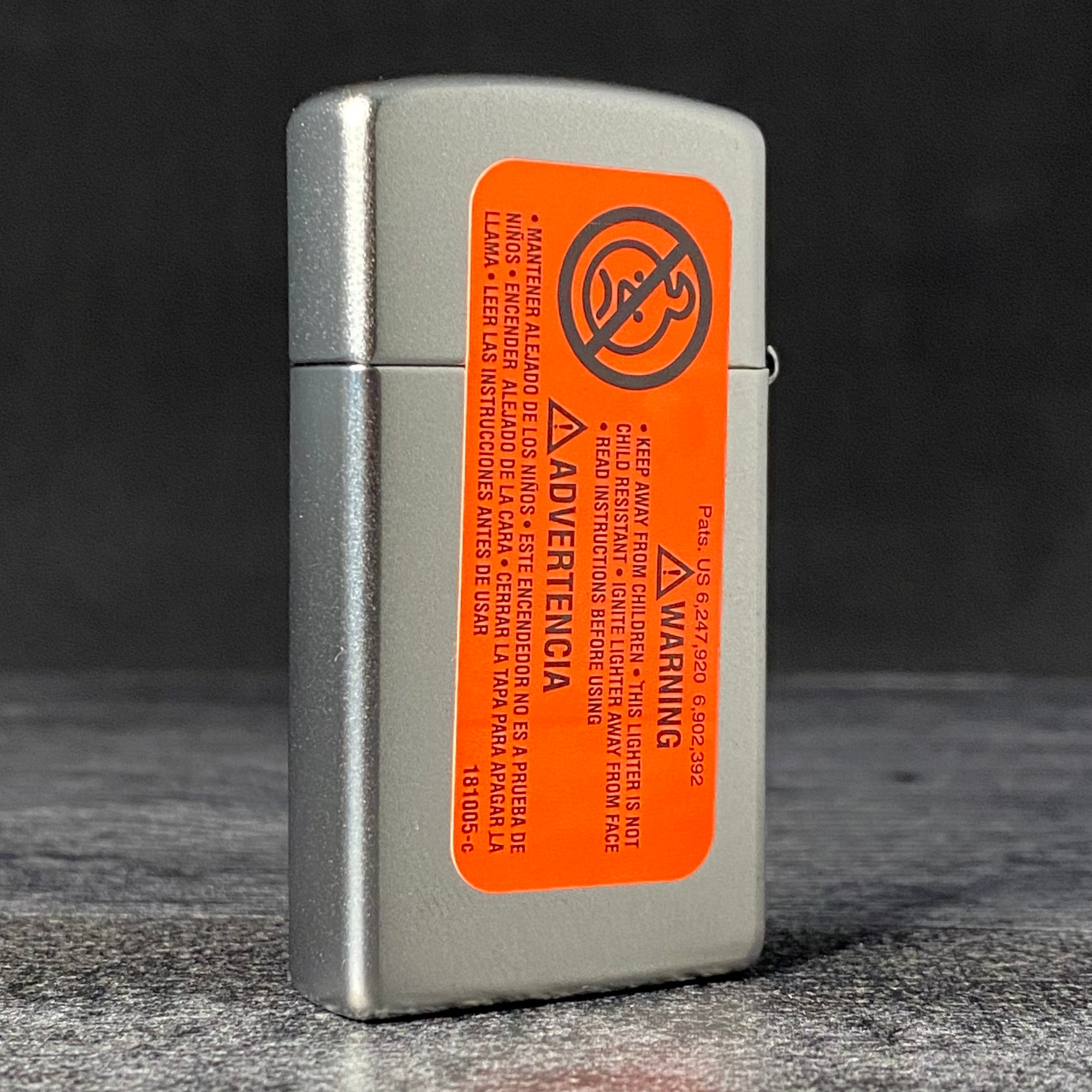 Exclusive - Riley's 66 Slim® Zippo Lighter - Mrs. 66 - Satin Chrome
