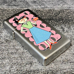Exclusive - Riley's 66 Slim® Zippo Lighter - Mrs. 66 - Satin Chrome