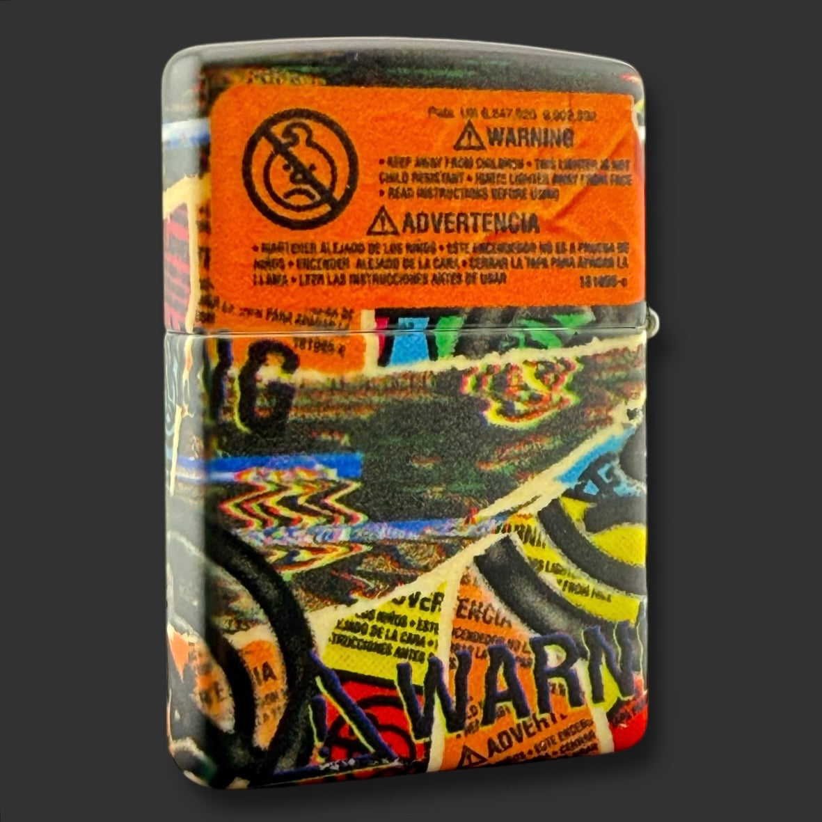 EXCLUSIVE - Zippo Lighter - Warning Label - 540 Color