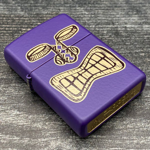 Zippo Lighter - Tiki Face - Purple Matte