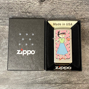 Exclusive - Riley's 66 Slim® Zippo Lighter - Mrs. 66 - Satin Chrome