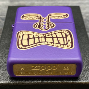 Zippo Lighter - Tiki Face - Purple Matte