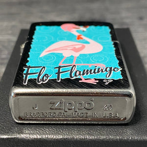 EXCLUSIVE - Riley's 66 Zippo Lighter - Flo Flamingo - Herringbone Sweep