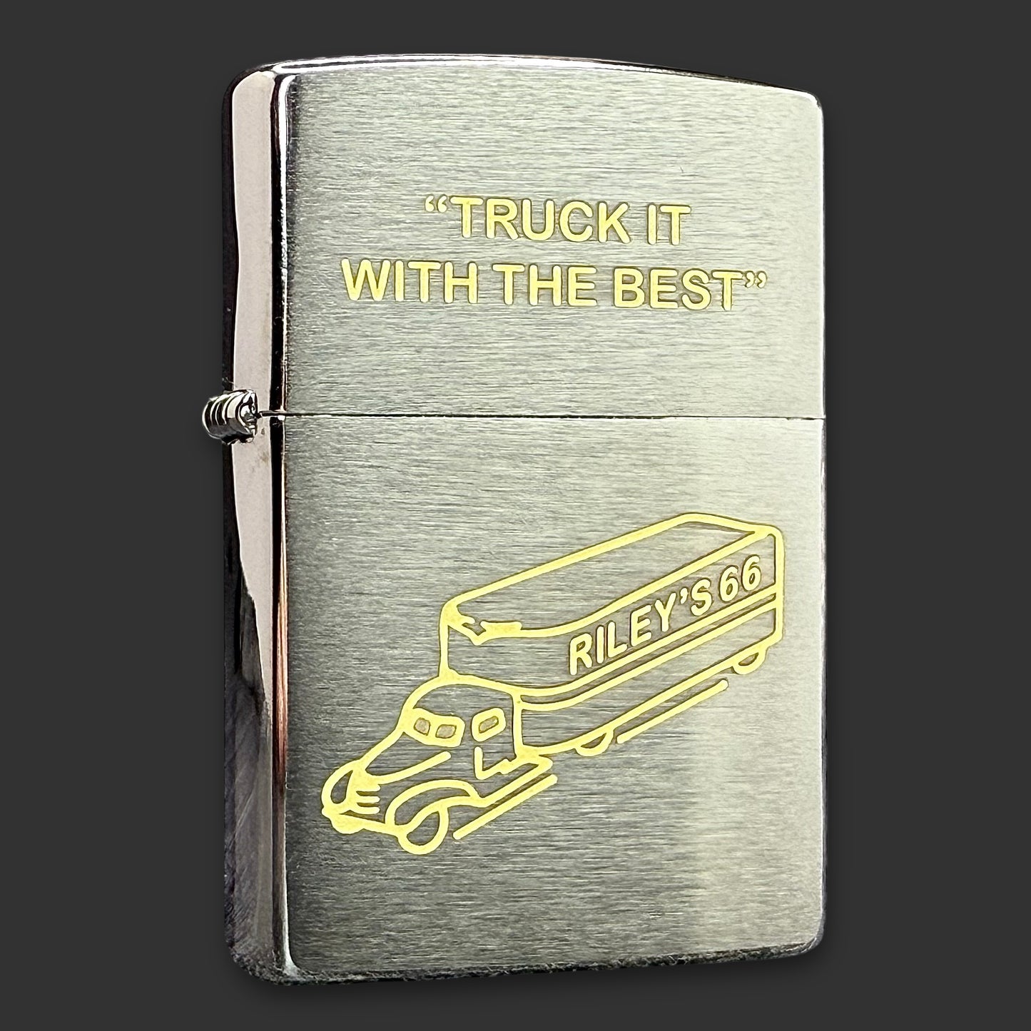 EXCLUSIVE - Riley's 66 Zippo Lighter - R66 Trucking - Brushed Chrome