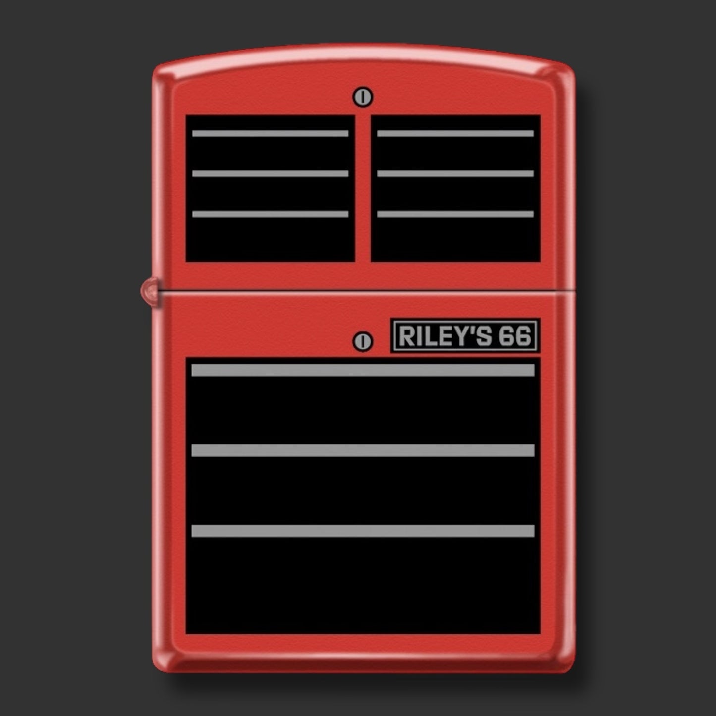 EXCLUSIVE - Riley's 66 Zippo Lighter - Toolbox - Red Matte