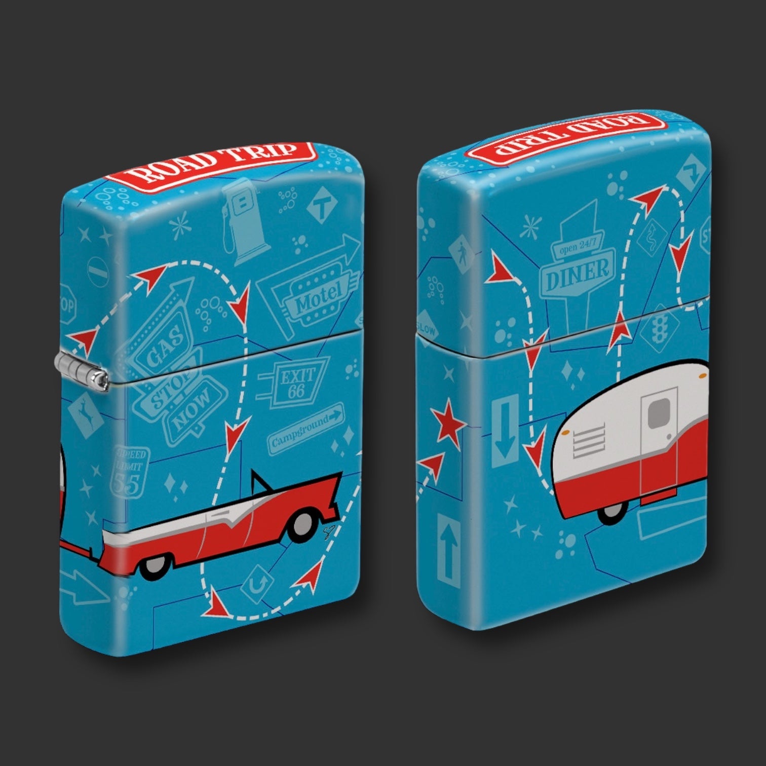 EXCLUSIVE - Riley's 66 Zippo Lighter - Road Trip - 540 Color
