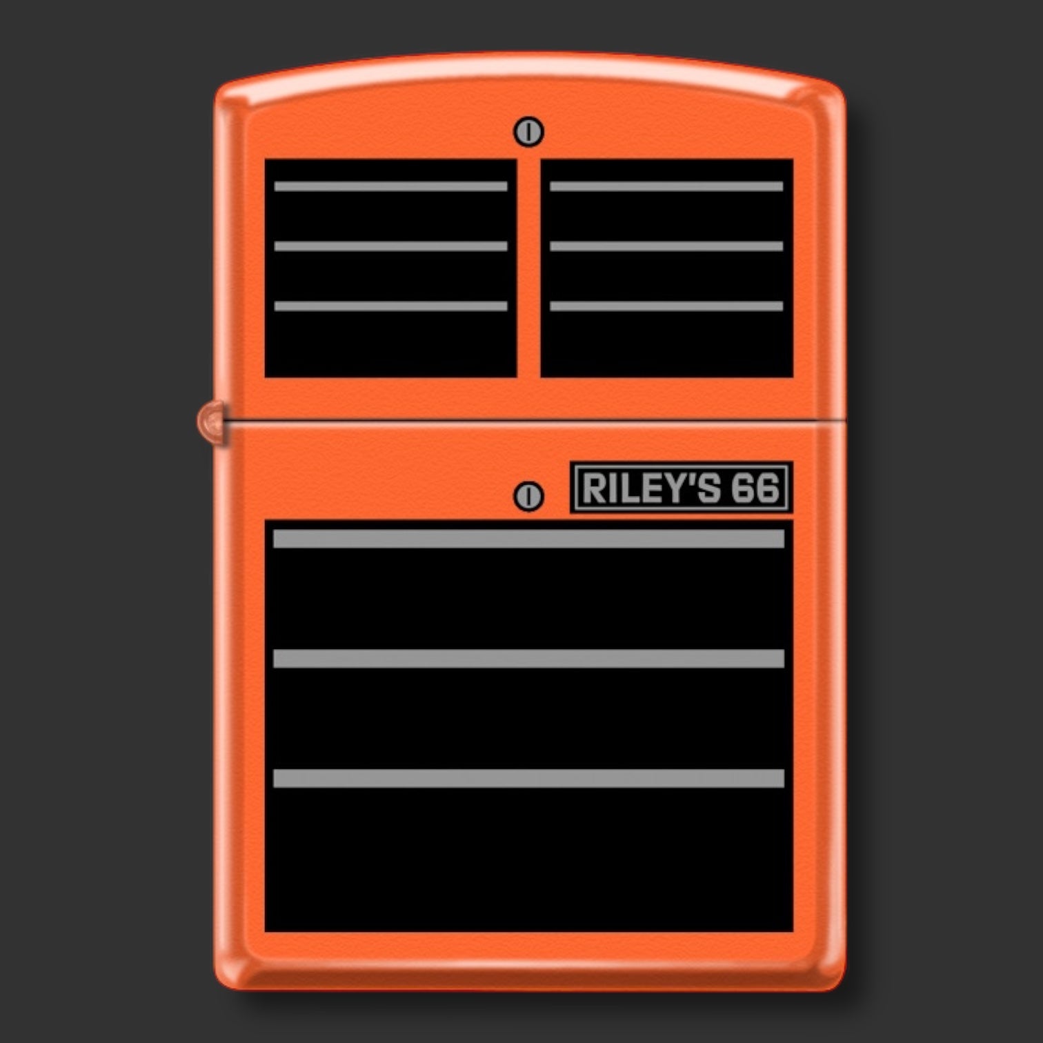EXCLUSIVE - Riley's 66 Zippo Lighter - Toolbox - Orange Matte