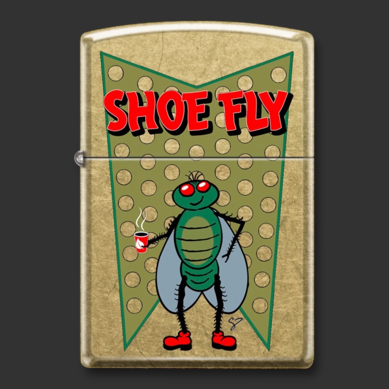 EXCLUSIVE - Riley's 66 Zippo Lighter - Shoe Fly - Street Brass
