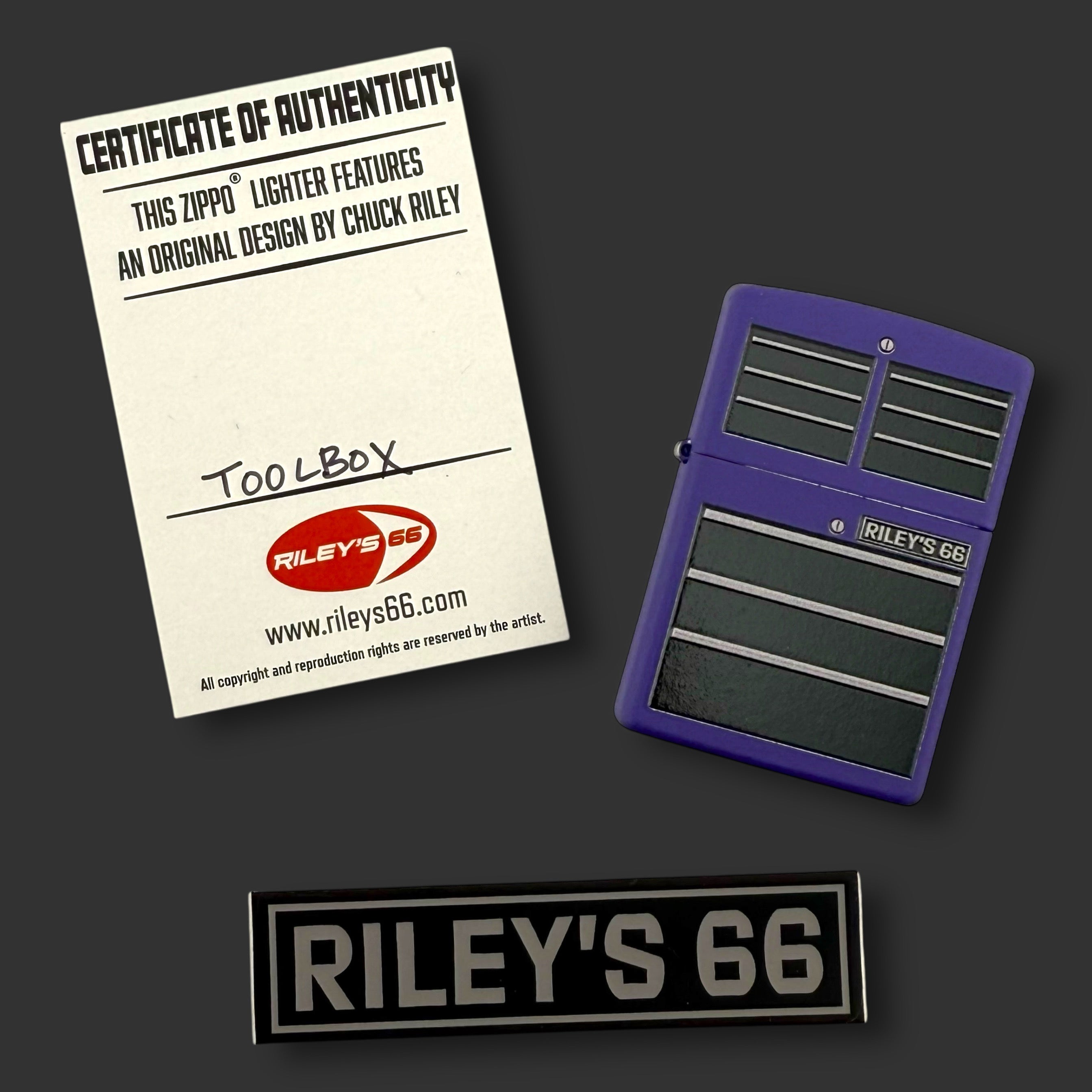 EXCLUSIVE - Riley's 66 Zippo Lighter - Toolbox - Purple Matte