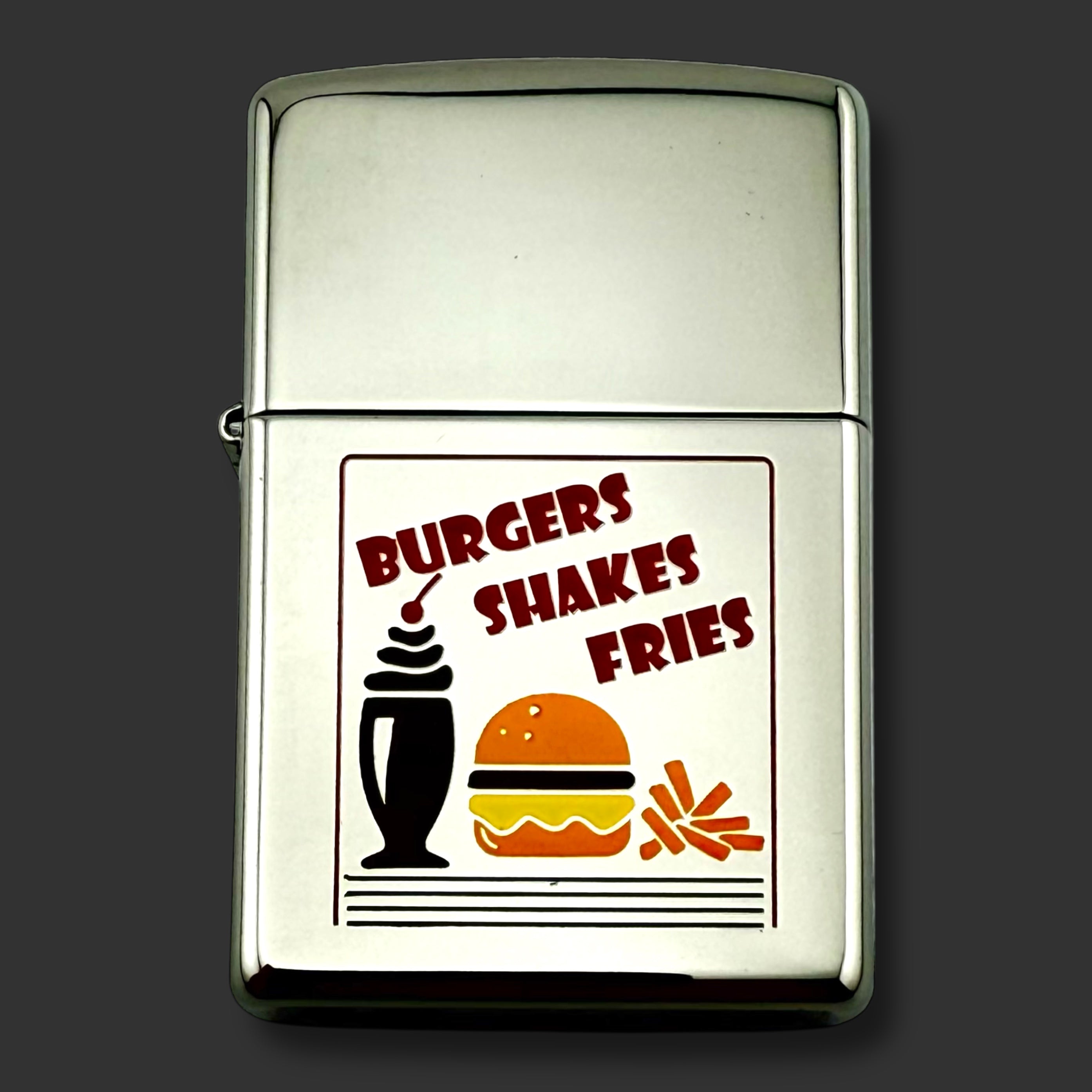 EXCLUSIVE - Riley's 66 Zippo Lighter - Burgers - High Polish Chrome