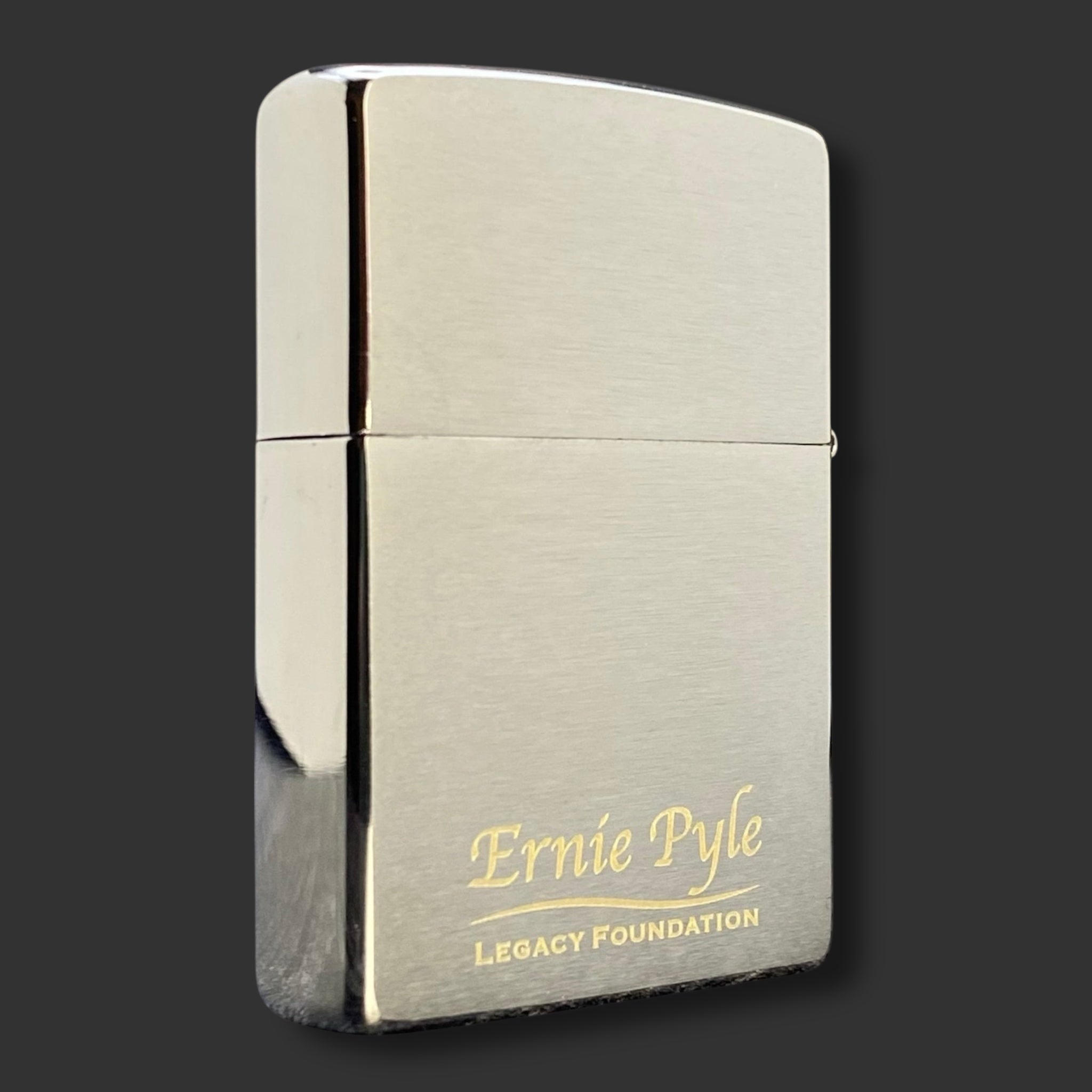 Zippo Lighter - Ernie Pyle Tribute - Brushed Chrome