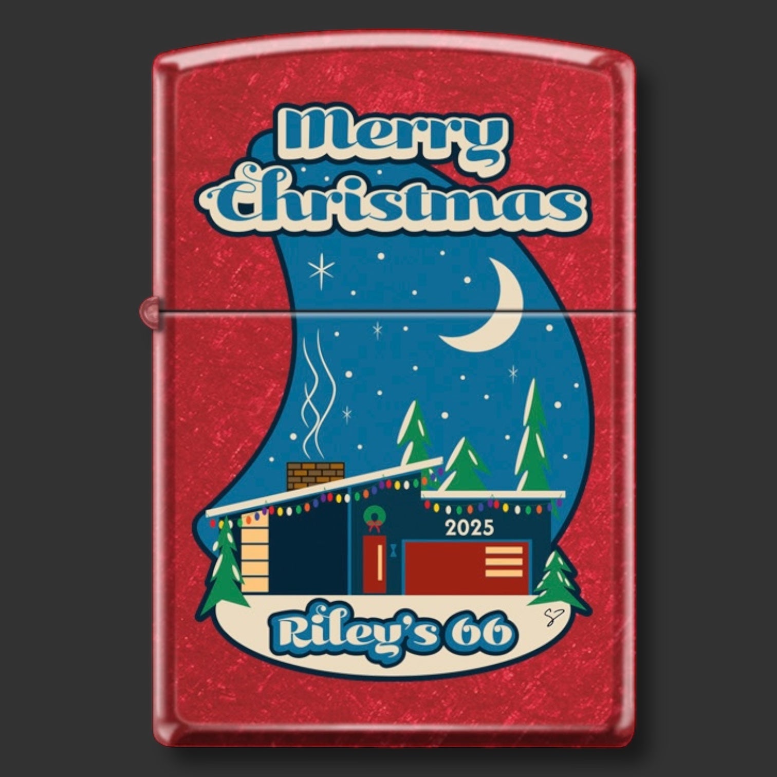 EXCLUSIVE - Riley's 66 Zippo Lighter - Christmas 2025 - Candy Apple Red - 1 of 50