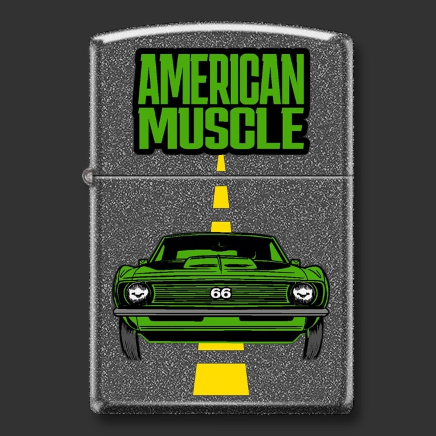 EXCLUSIVE - Riley's 66 Zippo Lighter - American Muscle - Iron Stone