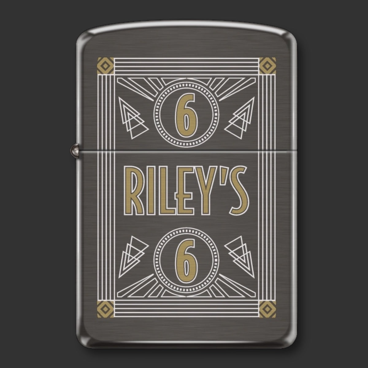 Original Limited Edition Riley's 66 Zippo Lighter - Art Deco II - Blemish