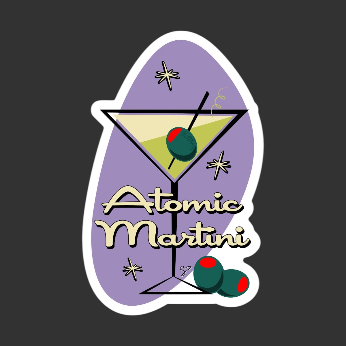 Atomic Martini Sticker