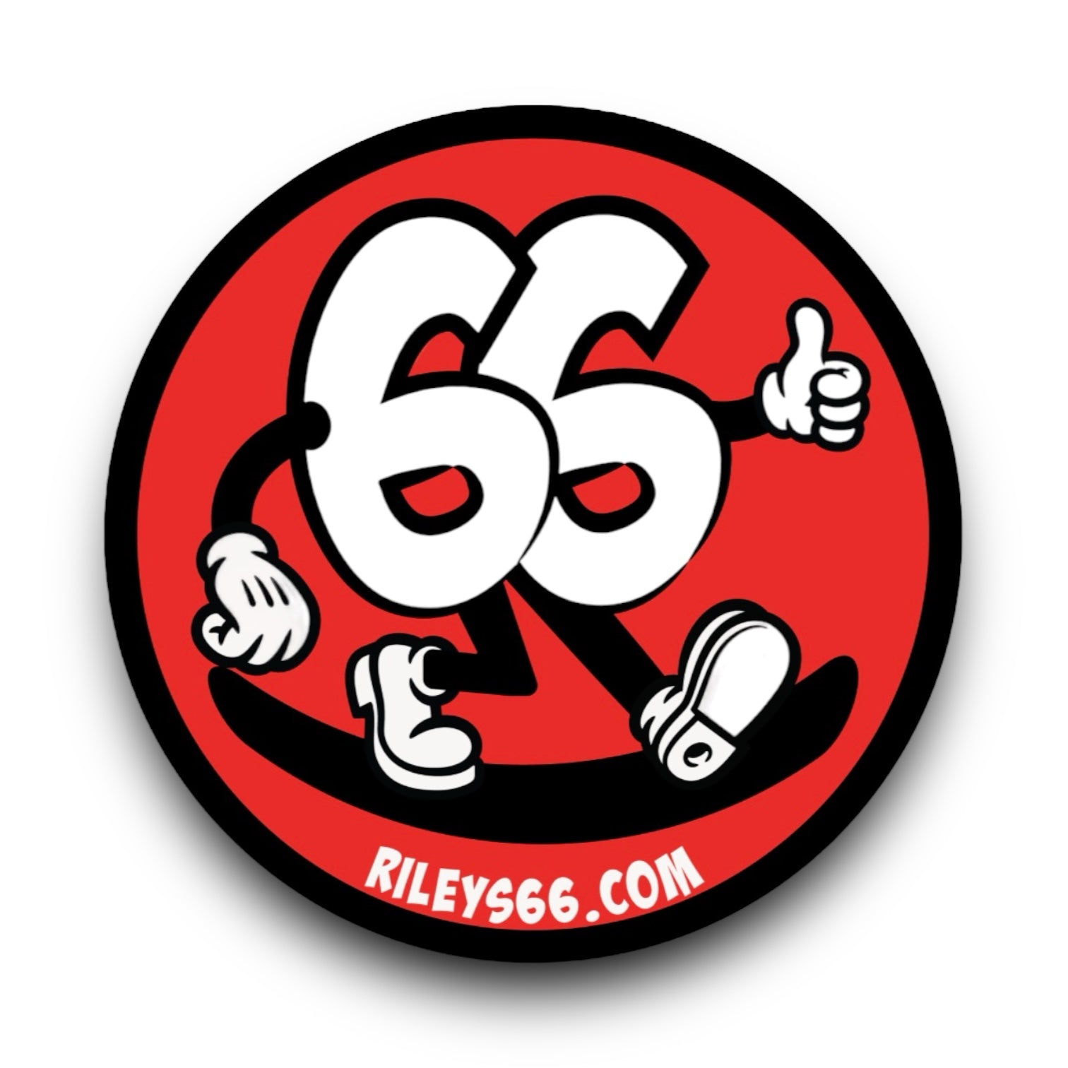 Riley's 66 Coaster - Walking 66 Logo