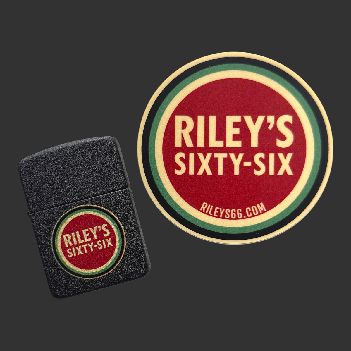 Round Logo Zippo Lighter - 1 of 30 - Riley's 66 Original Artwork