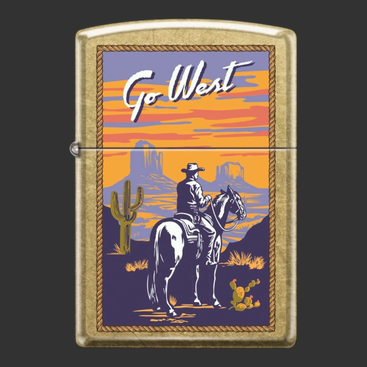 Original Riley's 66 Go West Zippo Lighter