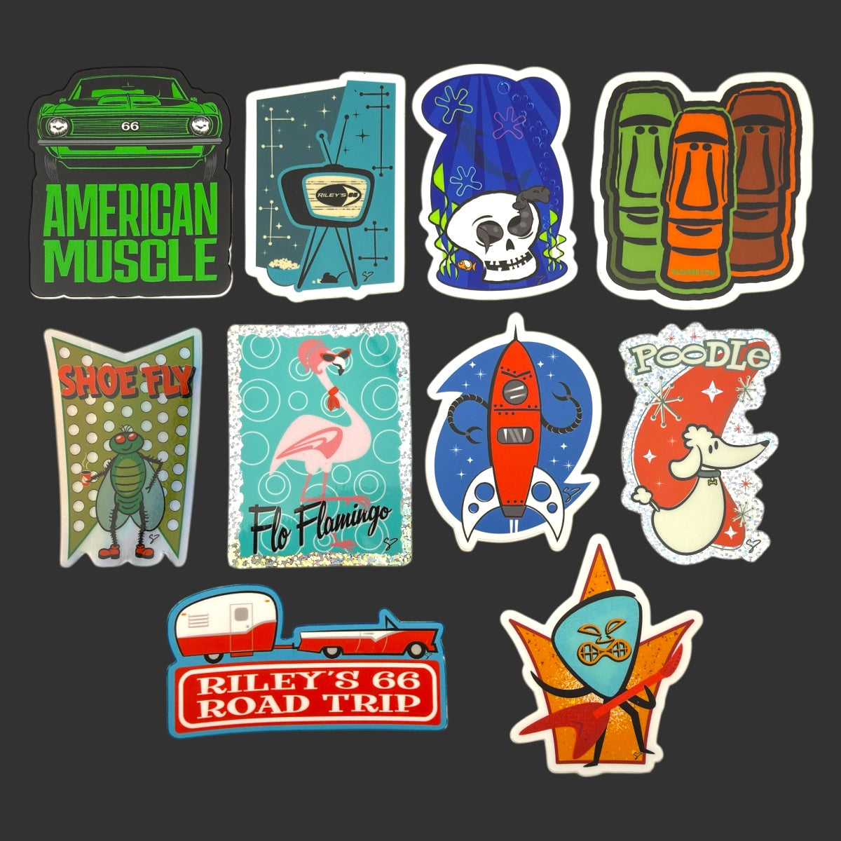 Riley's 66 Sticker 10-Pack