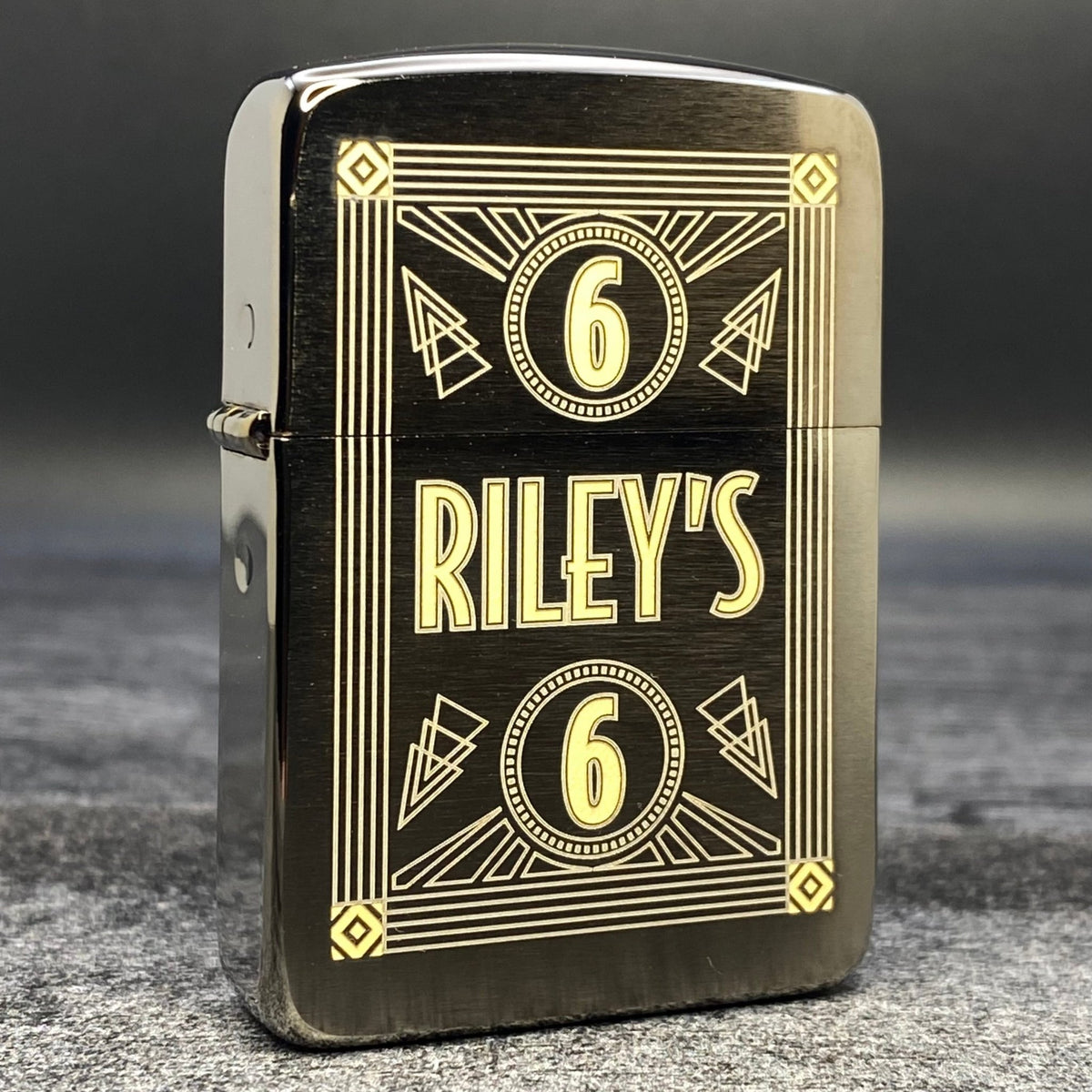 EXCLUSIVE - Riley&#39;s 66 Zippo Lighter - Art Deco II - Only 66 Made - Riley&#39;s 66 LLC