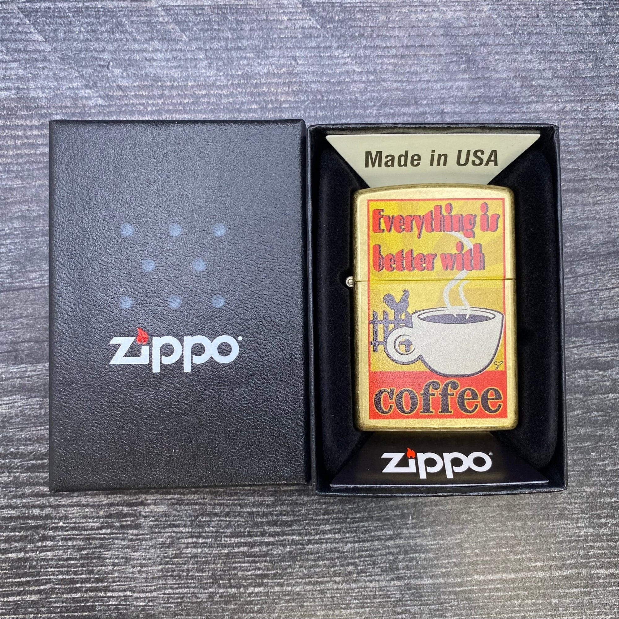 EXCLUSIVE - RILEY'S 66 ZIPPO LIGHTER - Coffee - Street Brass - Riley's 66 LLC