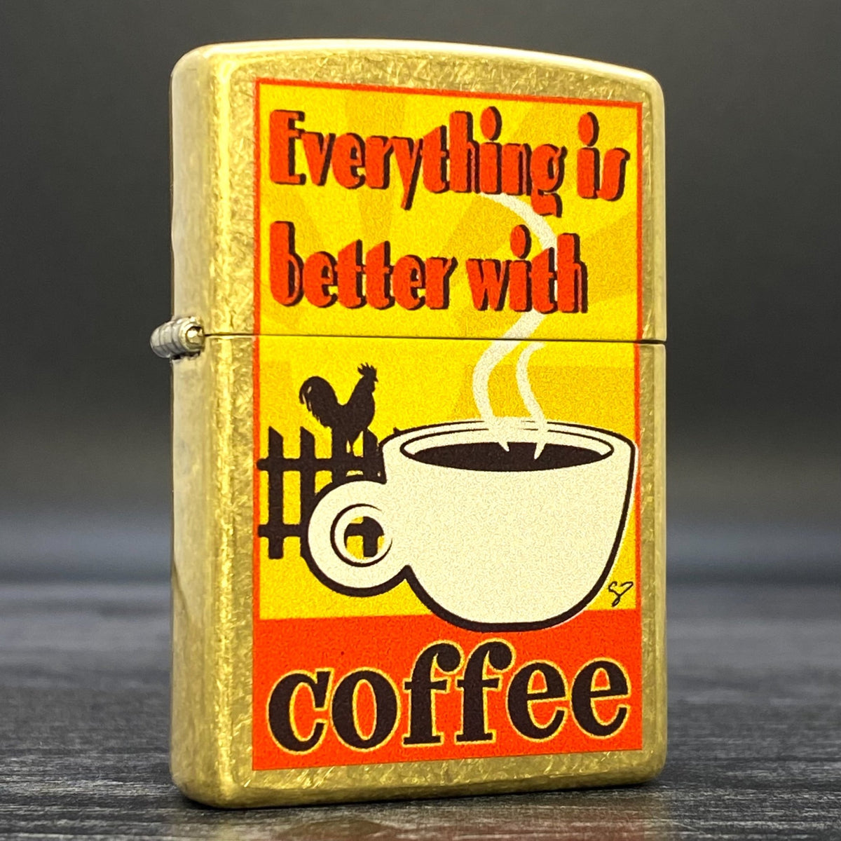 EXCLUSIVE - RILEY&#39;S 66 ZIPPO LIGHTER - Coffee - Street Brass - Riley&#39;s 66 LLC