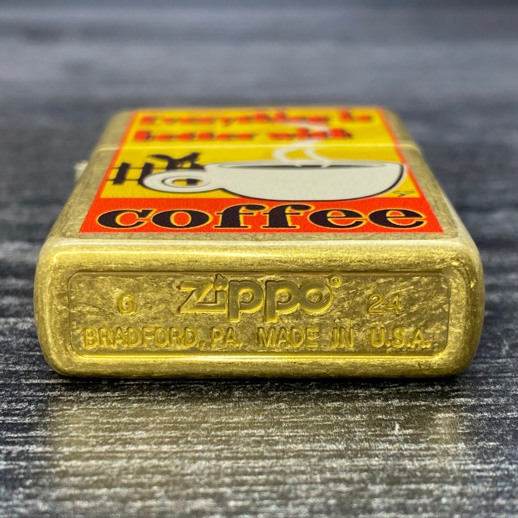 EXCLUSIVE - RILEY'S 66 ZIPPO LIGHTER - Coffee - Street Brass - Riley's 66 LLC