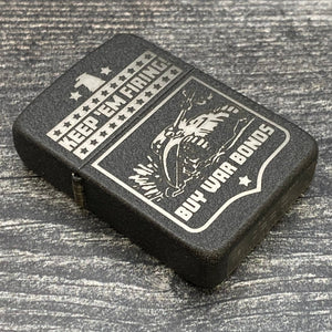 EXCLUSIVE - RILEY'S 66 ZIPPO LIGHTER - Keep 'Em Firing - Black Crackle® - Riley's 66 LLC