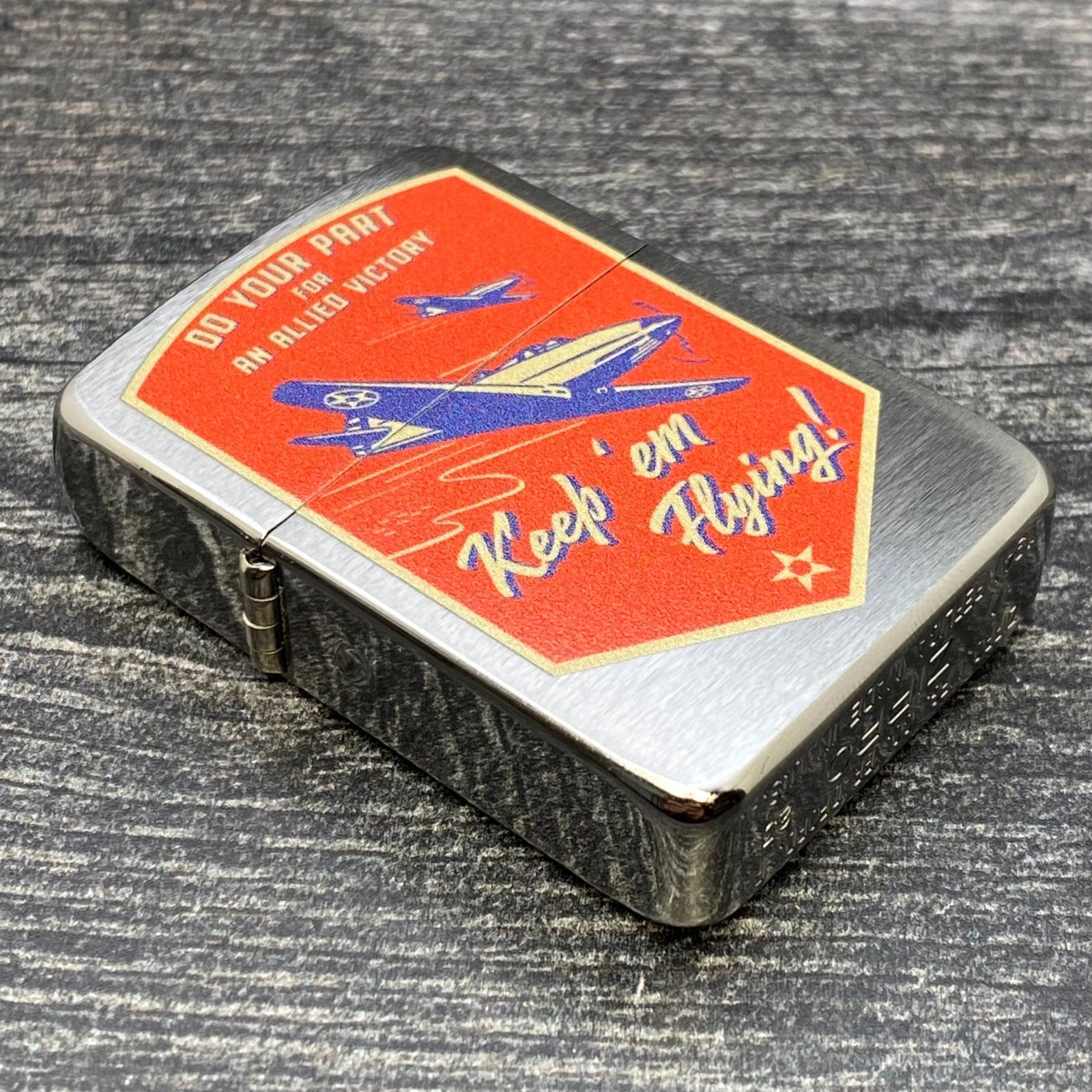 EXCLUSIVE - RILEY'S 66 ZIPPO LIGHTER - Keep 'Em Flying - 1941 Replica -  Riley's 66 LLC