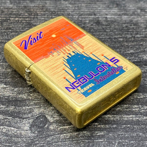 Exclusive - Riley's 66 Zippo Lighter - Nebulon 5 - Street Brass - Riley's 66 LLC