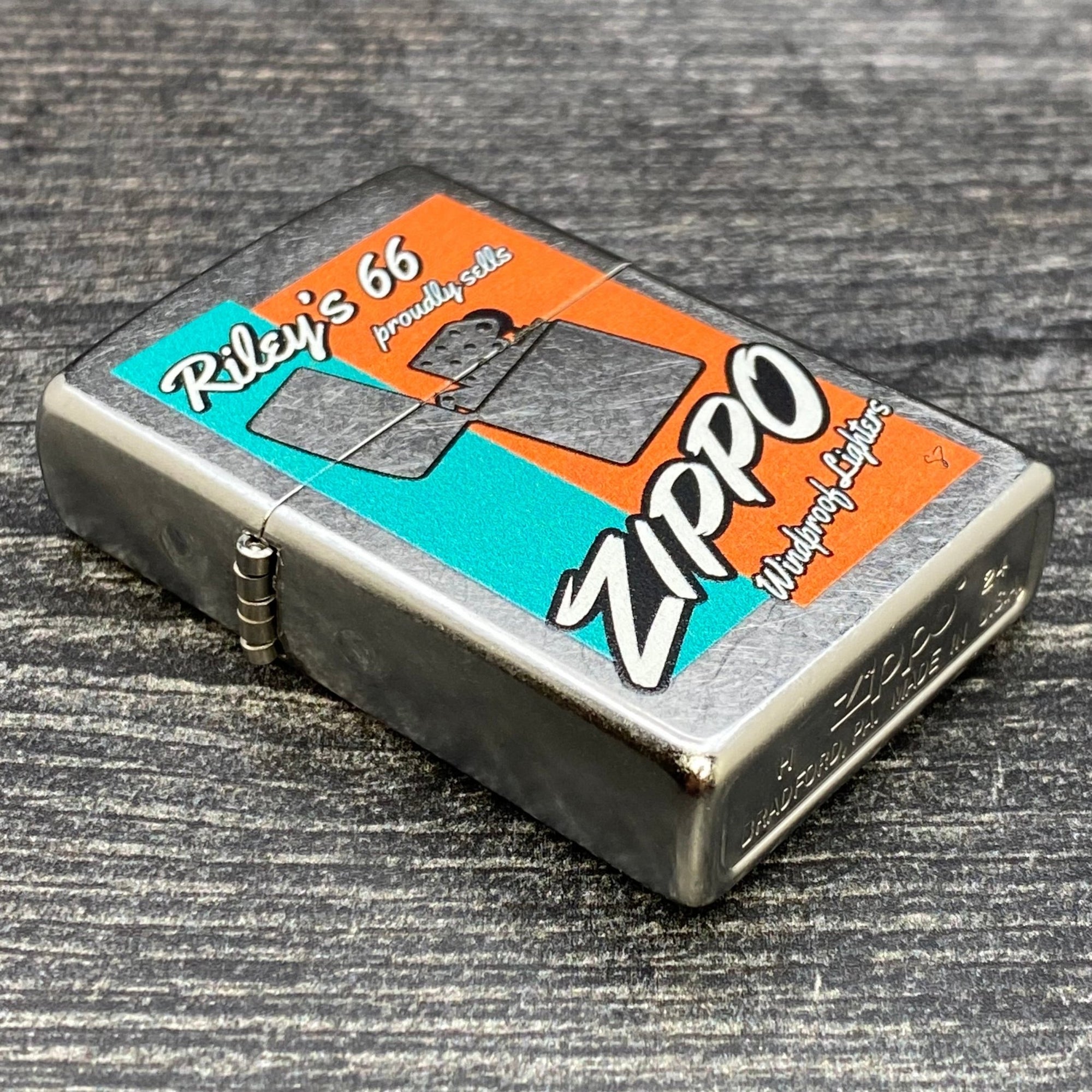 Exclusive - Riley's 66 Zippo Lighter - Proudly Sells - Street Chrome - Riley's 66 LLC