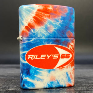 EXCLUSIVE - Riley's 66 Zippo Lighter - Red White & Blue Tie Dye - 540 Color - Riley's 66 LLC