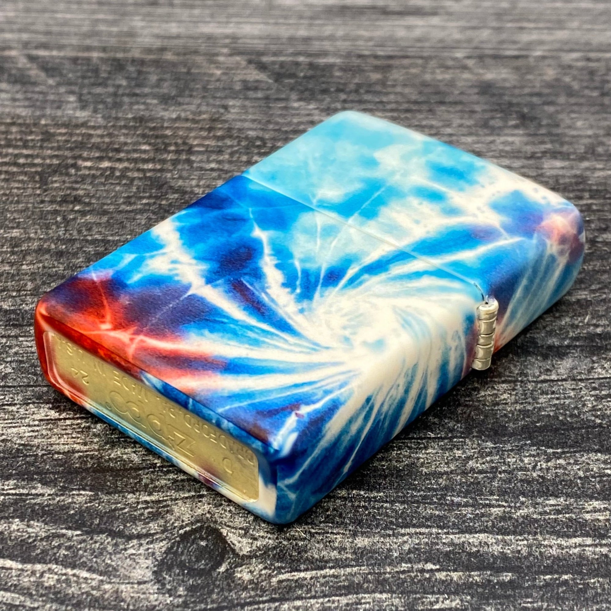 EXCLUSIVE - Riley's 66 Zippo Lighter - Red White & Blue Tie Dye - 540 Color - Riley's 66 LLC