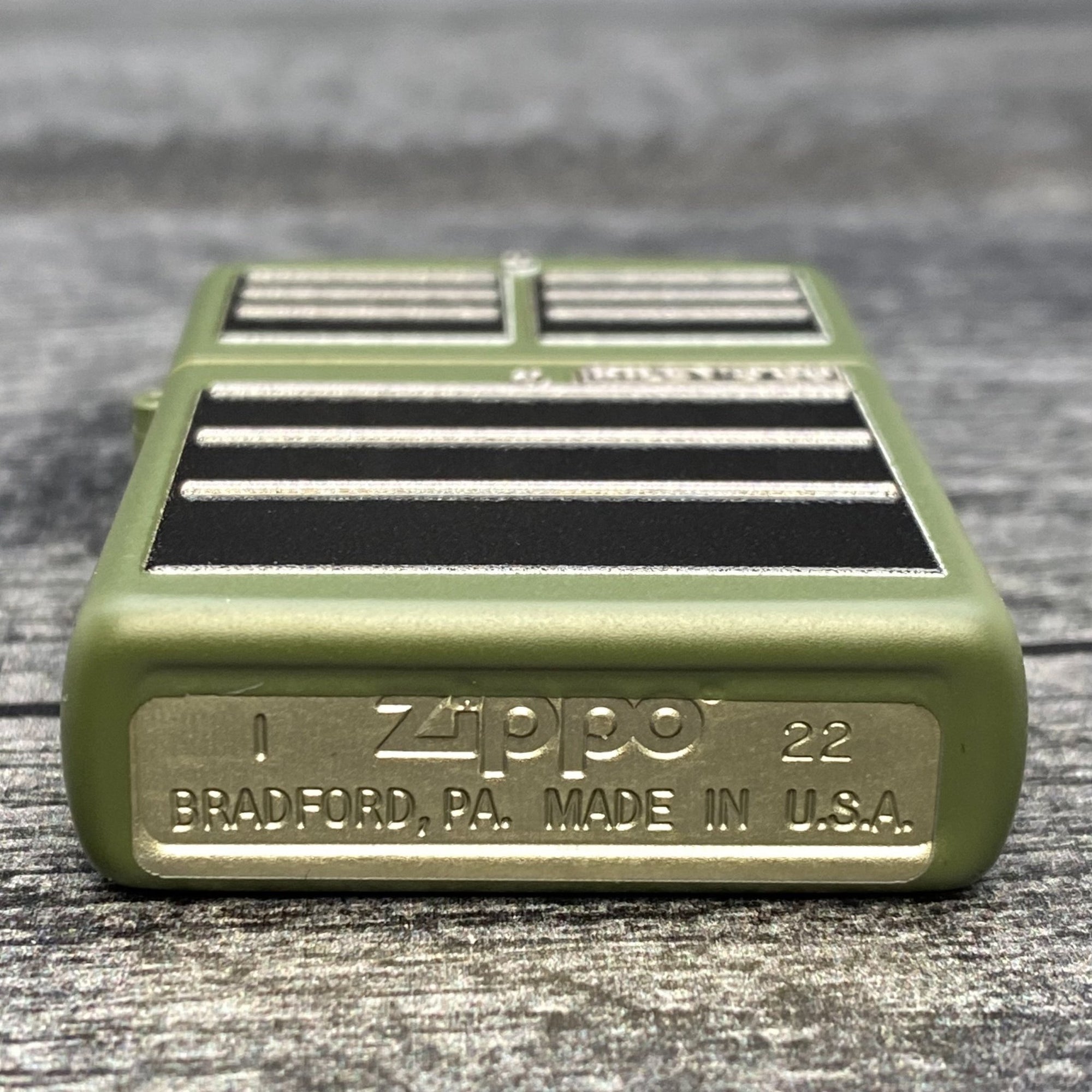 EXCLUSIVE - RILEY'S 66 ZIPPO LIGHTER - Toolbox - Green Matte - Riley's 66 LLC