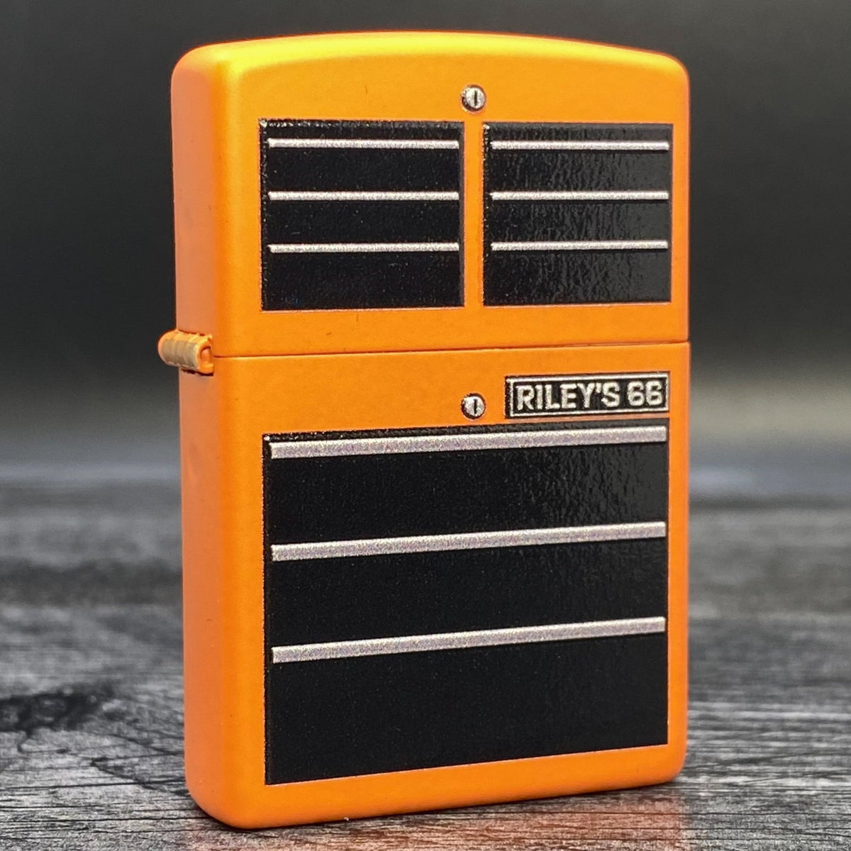 EXCLUSIVE - RILEY&#39;S 66 ZIPPO LIGHTER - Toolbox - Orange Matte - Riley&#39;s 66 LLC