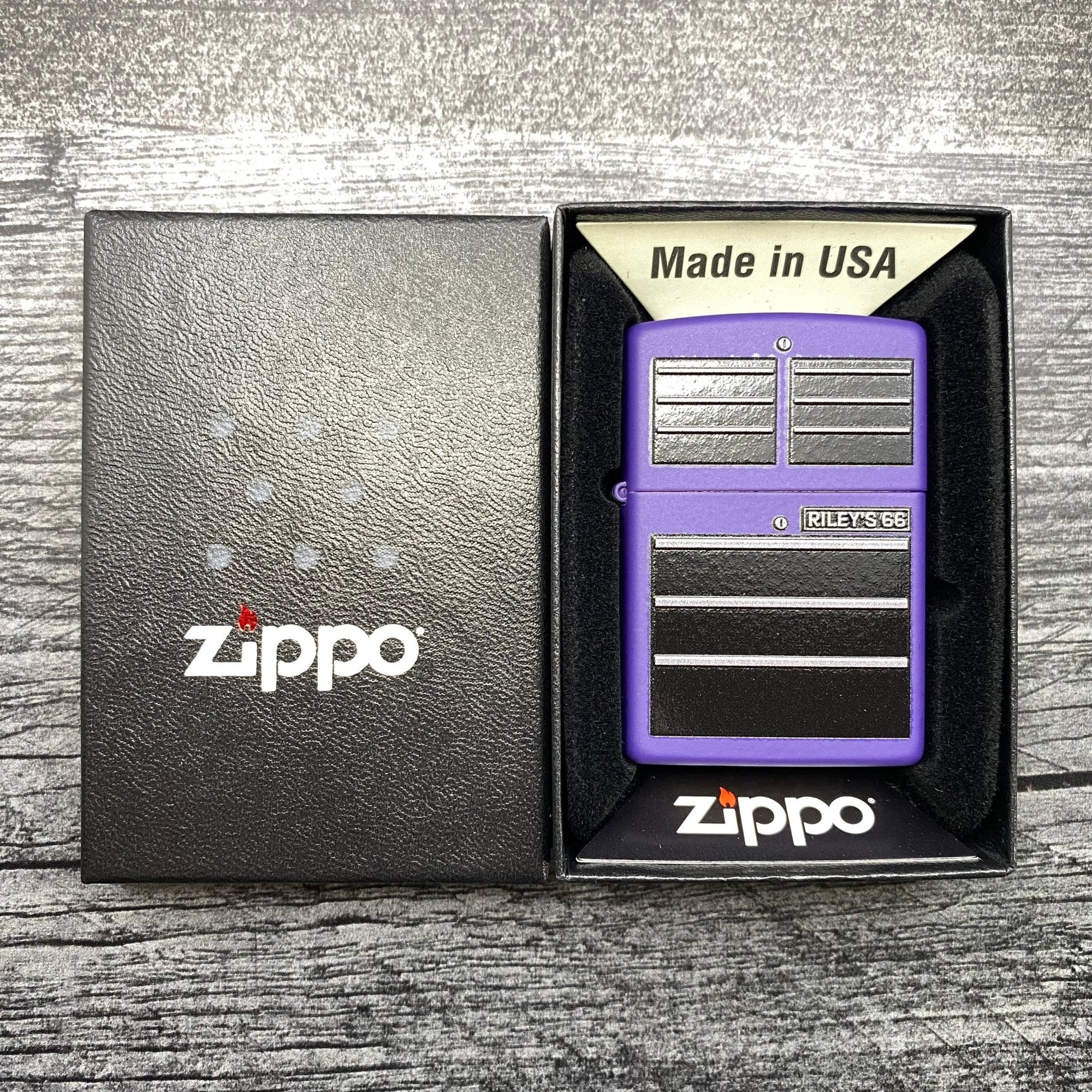 EXCLUSIVE - RILEY'S 66 ZIPPO LIGHTER - Toolbox - Purple Matte - Riley's 66 LLC