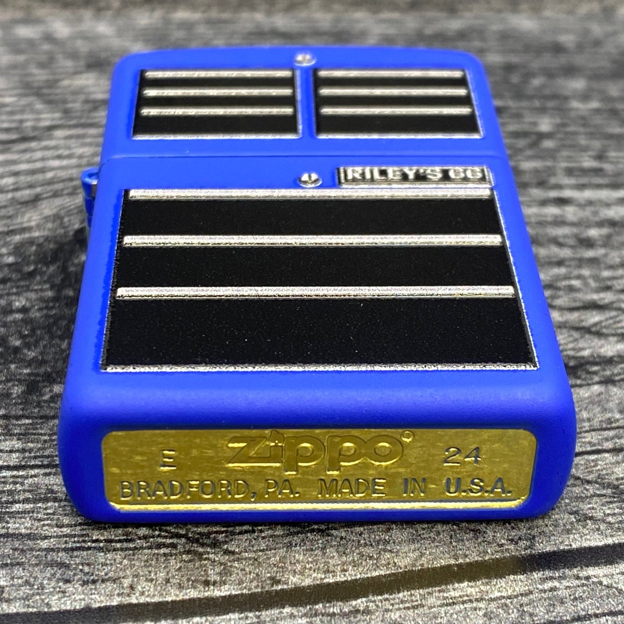 EXCLUSIVE - RILEY'S 66 ZIPPO LIGHTER - Toolbox - Royal Blue Matte - Riley's 66 LLC