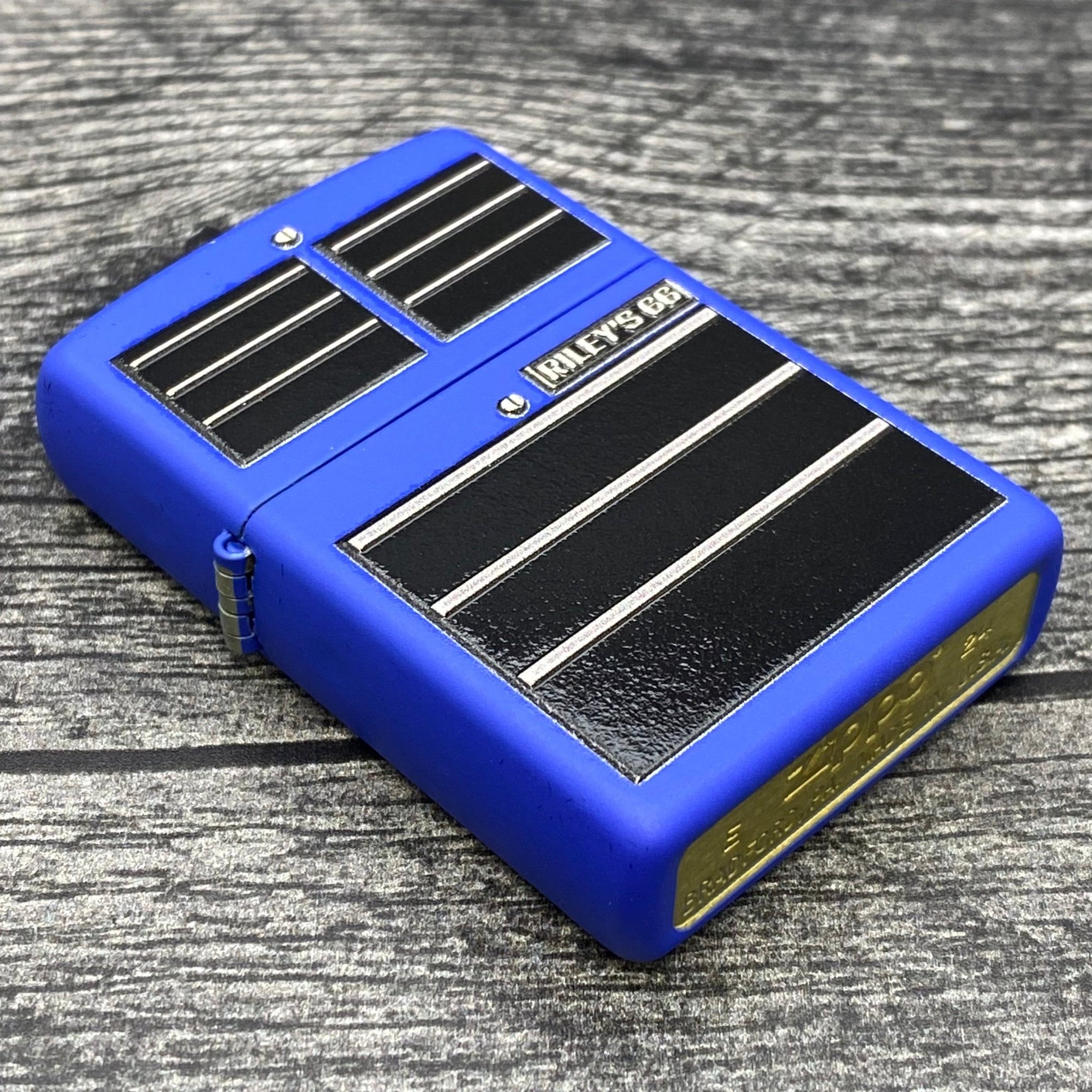 EXCLUSIVE - RILEY'S 66 ZIPPO LIGHTER - Toolbox - Royal Blue Matte - Riley's 66 LLC