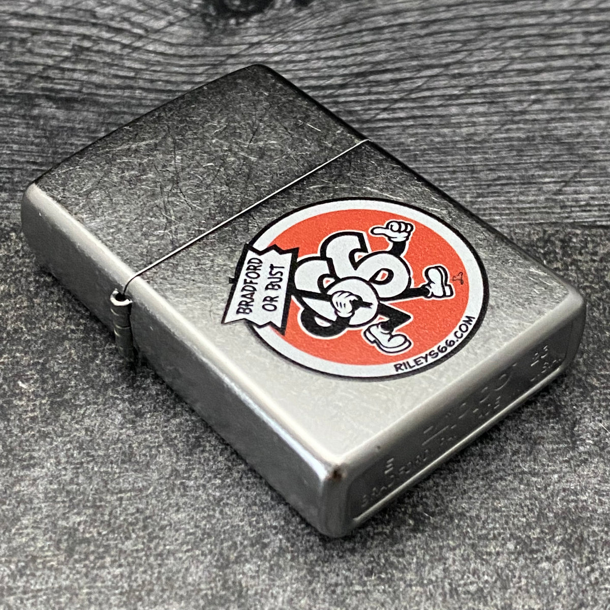 EXCLUSIVE - RILEY'S 66 ZIPPO LIGHTER - Bradford or Bust - Street Chrom -  Riley's 66 LLC